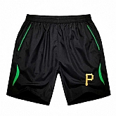 Men's Pittsburgh Pirates Black Green Stripe MLB Shorts